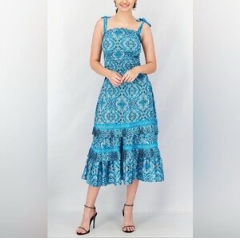 Elegant Blue Patterned Dress - Ramy Brook
Sia Printed Midi Dress